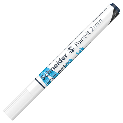 Маркер акриловый Schneider Paint-It 310 2мм пулевидный белый 120149