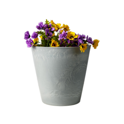 Горшок для растений Классическийс вкладышем,СВЕТЛО-СЕРЫЙ,18л,H-11T35