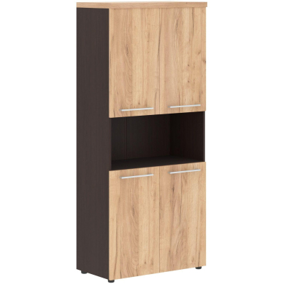 Шкаф ALTO 2кмп гл.мал.дв+топ AHC 85.4 850х456х1969 Дуб Бофорд/Венге Магия