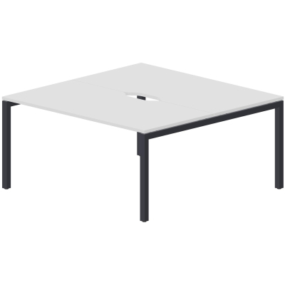 Стол составной POLO 2раб.м 2эр.в. 1580х1566 PEN2TV168BLAN Белый,оп.Антрац