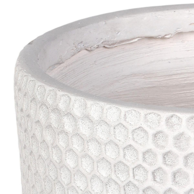 Кашпо Ханни Круглое, файберстоун, белое, D31 H47 cm арт.HON-CLNDR-AW-31