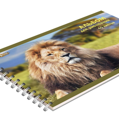 Альбом для рисования №1 School Лев 40 л. спираль А4, ВД