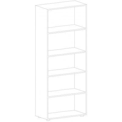 Стеллаж SH_Unica высокий F7B-01 756737 (351873) бук/серый