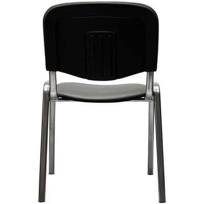 Стул КО_EChair Rio(ИЗО) искожа серая мат.тисненная 503, каркас под хром