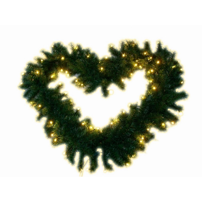 Еловый шлейф искусственный 2,7 м белые светодиоды 307-115