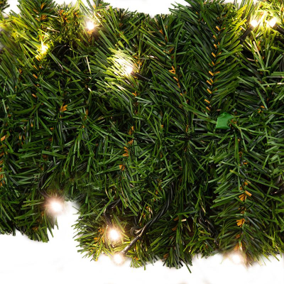 Еловый шлейф искусственный 2,7 м белые светодиоды 307-115