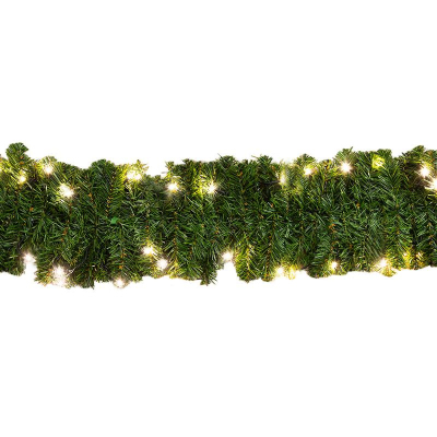 Еловый шлейф искусственный 2,7 м белые светодиоды 307-115