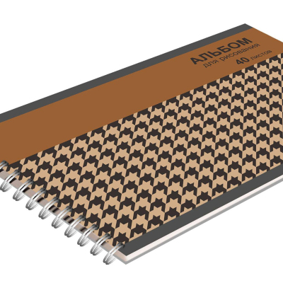 Альбом для рисования №1 School Fashion 40 л. спираль А4, ВД лак