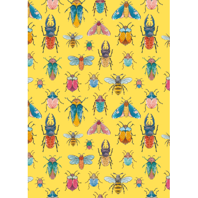 Тетрадь общая №1 School Жуки А5, 40л, клетка, сшивка, уп(2шт)блок 70 г/кв.м