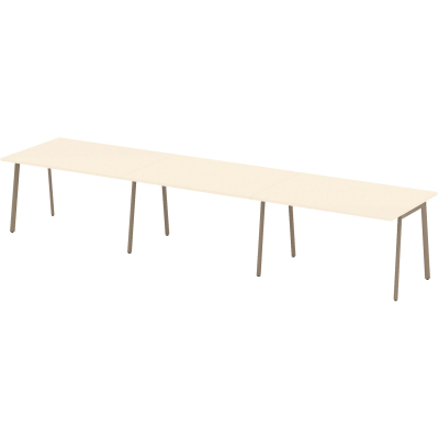 Стол Estetica переговорный ES.PRG-3.3-P Сатин/Латте металл 4140x980x750