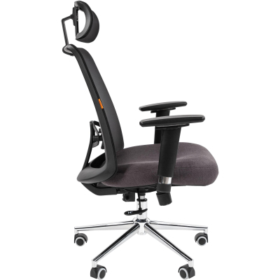 Кресло VT_Chairman 535 Россия LUX ткань черный/серый