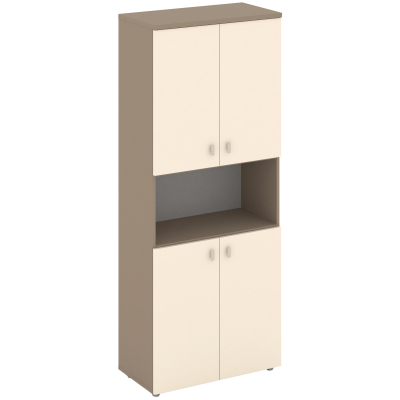 Шкаф Estetica высокий широкий 4 низ. фасада ЛДСП ES.ST-1.5 Латте/Сатин