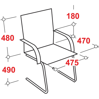 Конференц-кресло VT_Chairman 696 V ткань серая TW-04