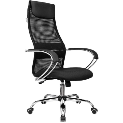 Кресло VB_Бюрократ CH-607SL черный TW-01 Neo Black сетка/ткань крест.металл