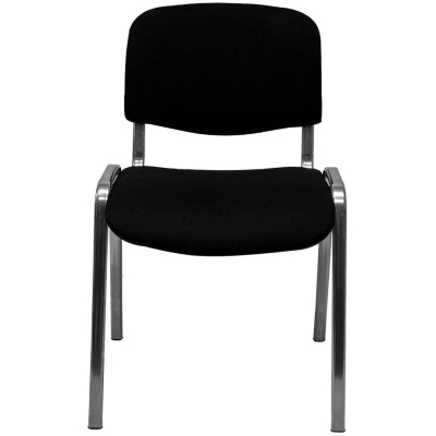 Стул КО_EChair Rio(ИЗО) ткань черная 101, каркас под хром