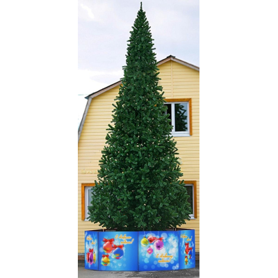 Ель искусственная уличная Альпийская 4 м, хвоя пленка, цвет зеленый 301-750