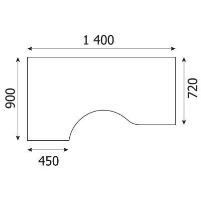 Стол эргономичный SL Imago СА-2 левый орех 1400