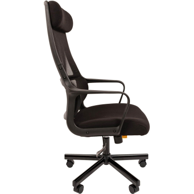 Кресло VT_Chairman 590 сетка/ткань TW черный мет.крест