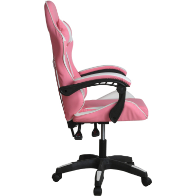 Кресло игровое GRAMBER, розово-белый Е09