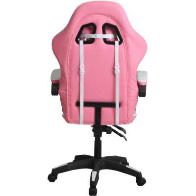 Кресло игровое GRAMBER, розово-белый Е09