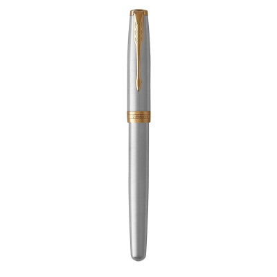 Ручка перьевая Parker Sonnet Stainless Steel GT черн,1мм,кор 1931505