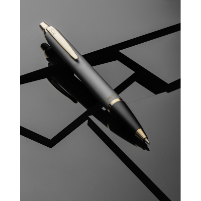 Ручка шариковая автоматическая Legraf Rouan,0,5 мм,син,золот/т/-сер корп IM