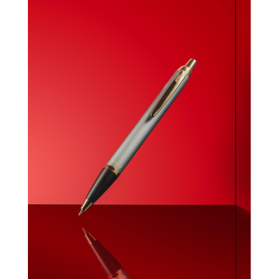 Ручка шариковая автоматическая Legraf Rouan,0,5 мм,син,золот/т/-сер корп IM