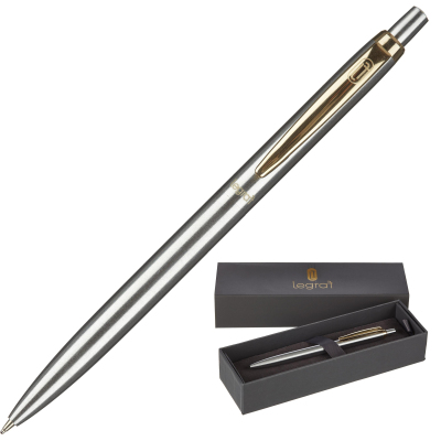 Ручка шариковая автоматическая Legraf Le Mans,0,5мм,син,сереб.кор,зол.клJT