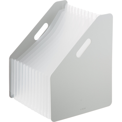 Лоток вертикальный Deli 63952 расширяемый, 13 отделений, серый