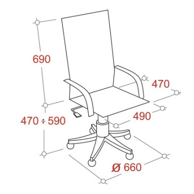 Кресло UT_PARMA кожзам, черный