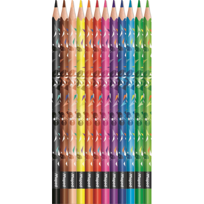 Карандаши цветные Maped MINI CUTE 3хгр,заточ,пл.,декор,12цв/наб,карт,862201