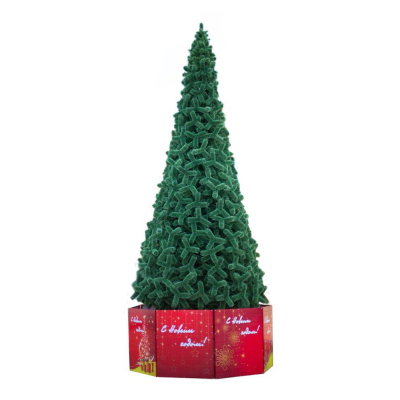 Сосна искусственная уличная Альпийская 4м, хвоя леска, цвет зеленый 301-781