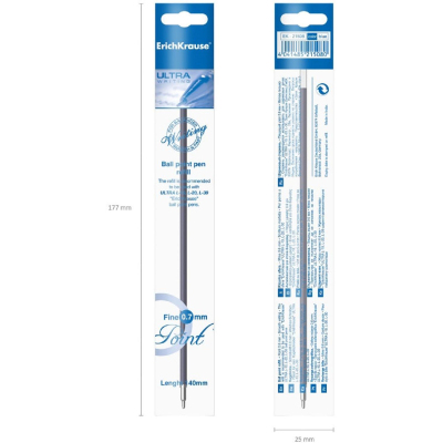 Стержень шариковый 0.7 ErichKrause 140мм для ручек серии ULTRA, синий 21508