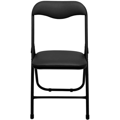 Стул складной КО_ искожа черный РС 04, каркас черный