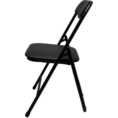 Стул складной КО_ искожа черный РС 04, каркас черный