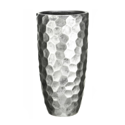 Кашпо Мозаик Ваза, файберстоун, серебро, D31.5 H61 cm, MVASE31-SLV