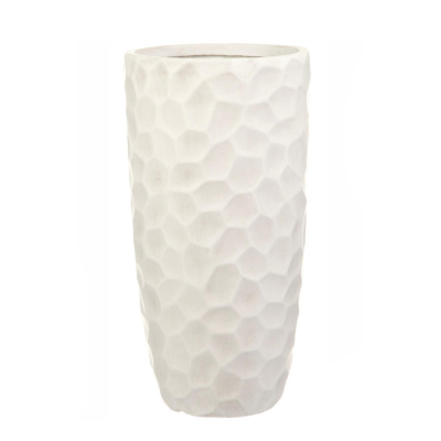 Кашпо Мозаик Ваза, файберстоун, слоновая кость, D41.5 H77 cm, MVASE41-AW