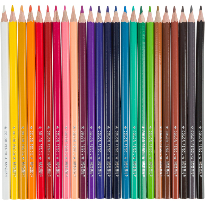 Карандаши цветные M&G деревянные шестигранные, 24 цв в наборе