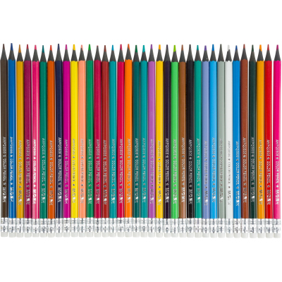 Карандаши цветные M&G, пластиковые, шестигранные, стираемые, 36 цв в наб