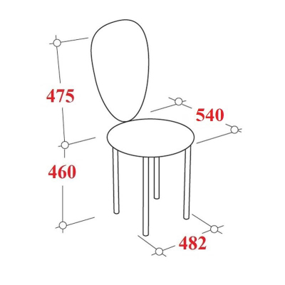 Стул UD_Селена (СМ-7/23) каркас черный, ткань черная Т-11