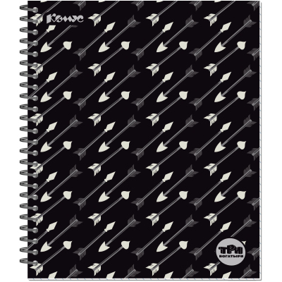 Тетрадь общая Комус Три богатыря Стрелы А5, 80л., клетка, спираль, ВБ-лак