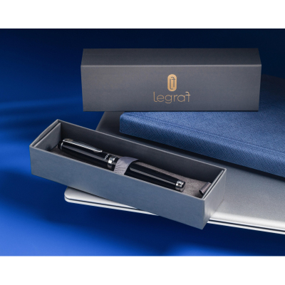 Ручка шариковая неавтоматическая Legraf Bordeaux,0,5 мм,син,сереб/чер корEX