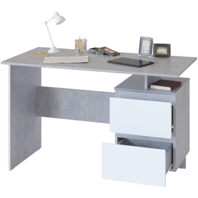 Стол письменный Сокол СПм-19 Бетон/белый