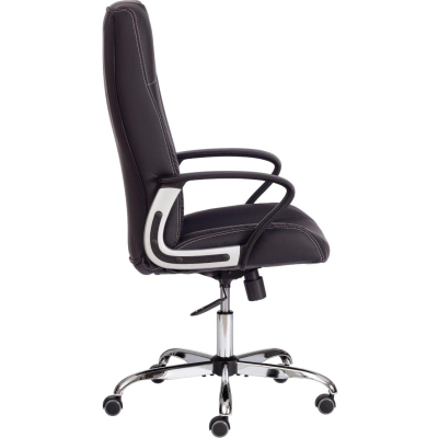 Кресло UT_Easy Chair Boston хром, кож/зам, черный, 36-6