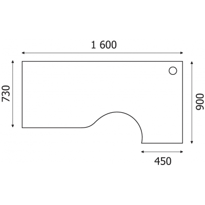 Стол эргономичный PT Арго А-202 правый орех