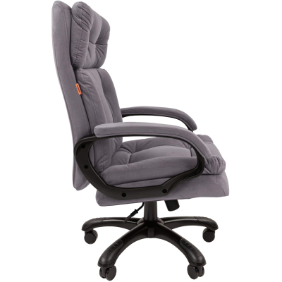 Кресло VT_Chairman 442 ткань T-53 серый пластик черный