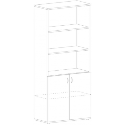 Шкаф MS_Агат полузакрытый высокий АЯ-23.0 ясень шимо