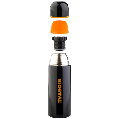 Термос БИОСТАЛЬ-СПОРТ с узкой горл. и круг. кр.,черный, 0,75л., NBP-750С