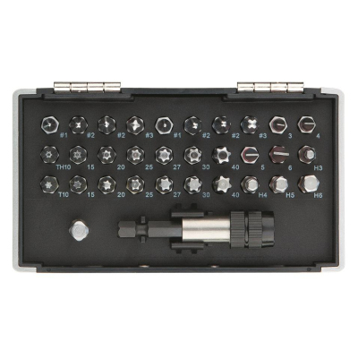 Набор бит , магнитный адаптер, сталь S2, 32 предмета Gross 11363