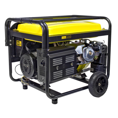 Генератор бензиновый CHAMPION 5кВт, блок ATS, эл.стартер, колеса (GG6501E)